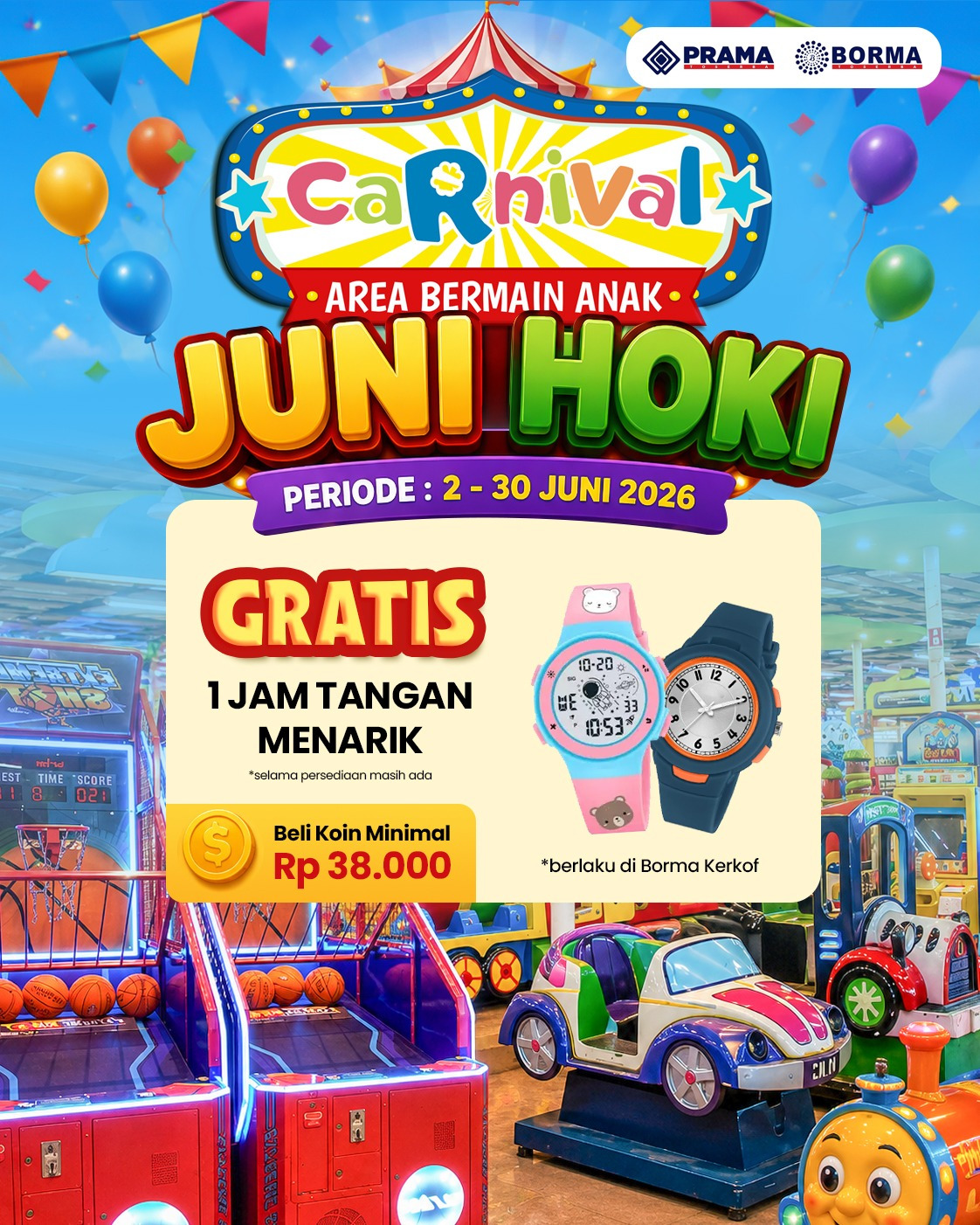 Promo Juni Hoki Borma Tikma Area Bermain Anak Juni 2026